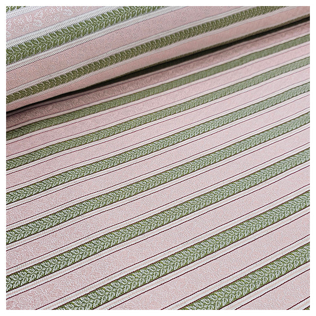 Jacquard Streifen in rosa, weiß und olive