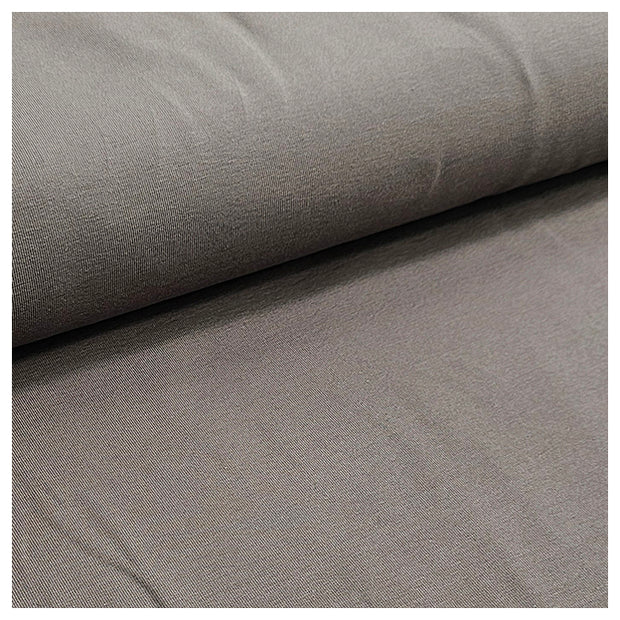 Baumwolljersey uni taupe grau