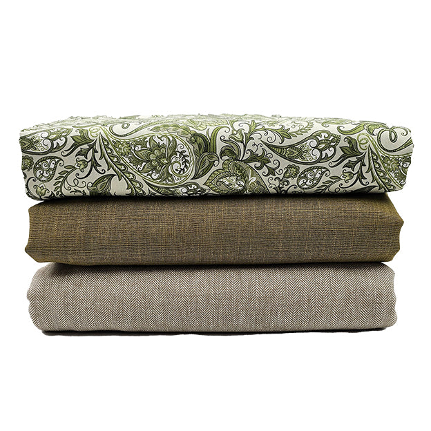 Trachten Stoffpaket in schilf mit Fischgrät und Paisley Schürze