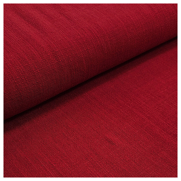 Leinen Viskose uni dunkelrot