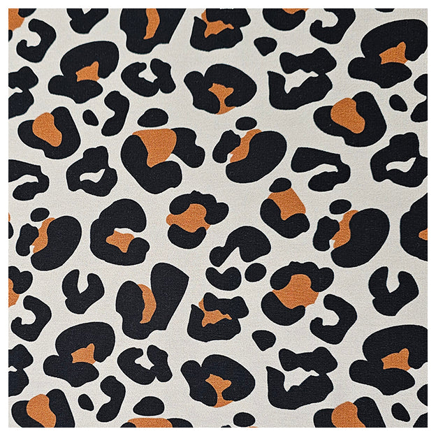 French Terry Leoprint braun