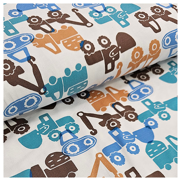 Jersey Baufahrzeuge weiß