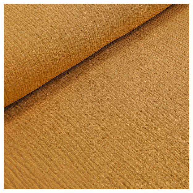 Musselin Baumwolle gelb