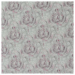 Baumwoll-Popeline Digital Ornamente grau und pink