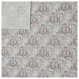 Baumwoll-Popeline Digital Ornamente grau und pink