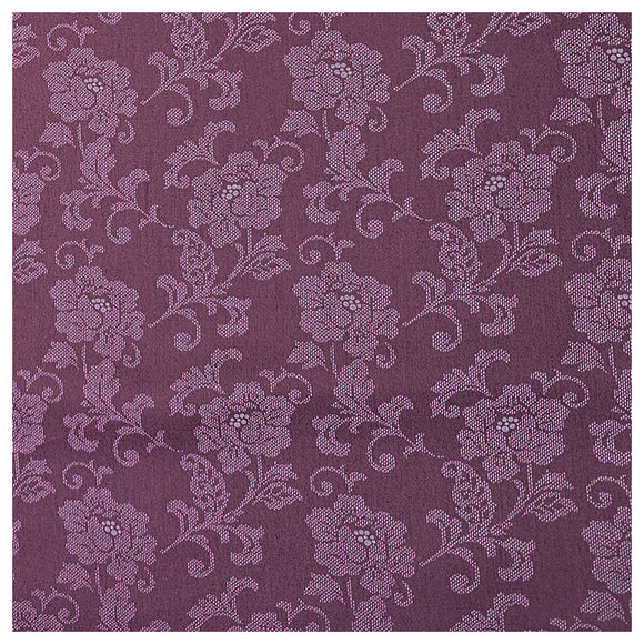 Baumwollsatin Blumen Halbdruck helle aubergine und weiß