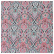 Baumwollsatin Siena Ornamente blau und rosa