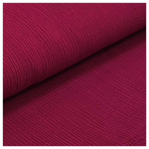 Musselin Baumwolle bordeaux