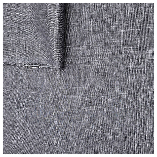 Leinen uni graublau