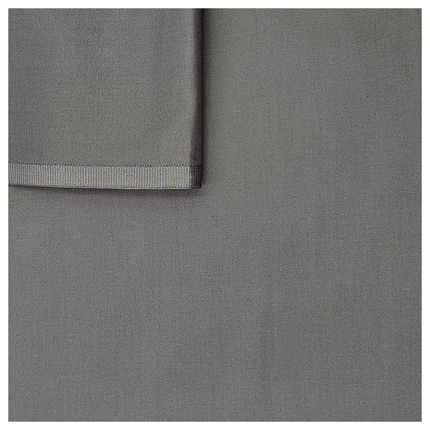 Baumwolle Satin uni fein grau