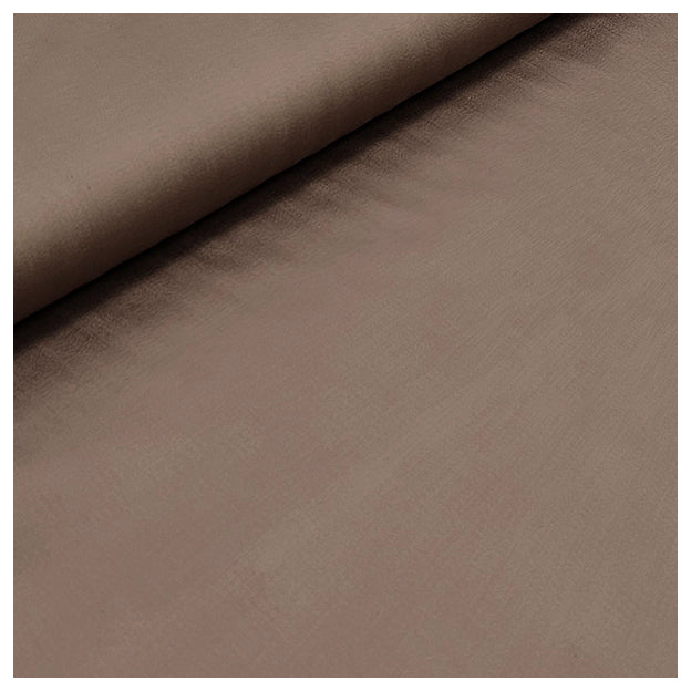 Baumwolle Satin uni fein toffee braun