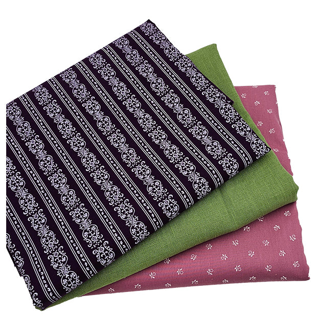 Trachten Stoffpaket in kiwigrün und altrosa mit Schürze