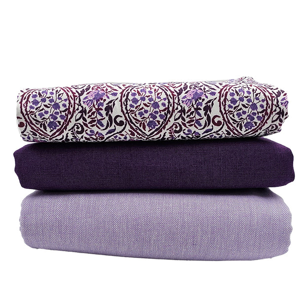 Trachten Stoffpaket violett und flieder mit Schürze