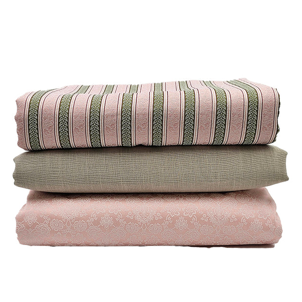 Trachten Stoffpaket in rosa und sand mit passender Schürze