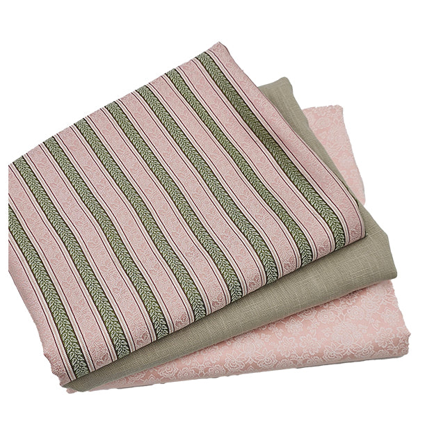 Trachten Stoffpaket in rosa und sand mit passender Schürze