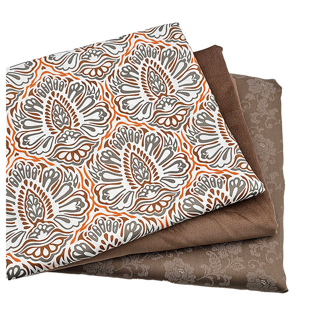 Trachten Stoffpaket Cord beige und Baumwollsatin mit weißer Schürze