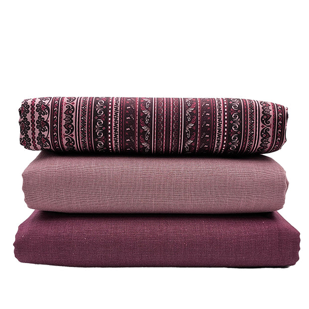 Trachten Stoffpaket mauve und bordeaux mit Schürze