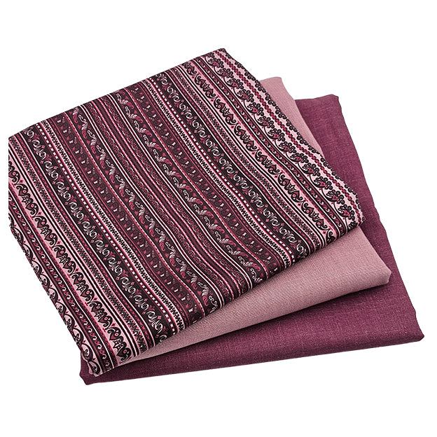 Trachten Stoffpaket mauve und bordeaux mit Schürze