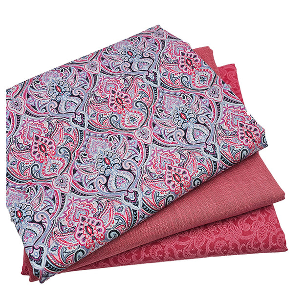 Trachten Stoffpaket altrosa und koralle mit Schürze