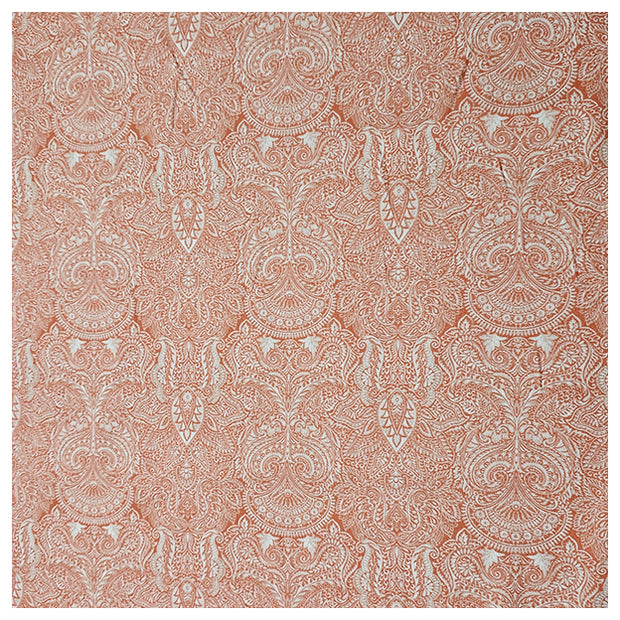 Baumwollsatin Siena Ornamente mit Paisley lachs