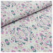 Baumwollsatin Siena Ornamente rosa und petrol