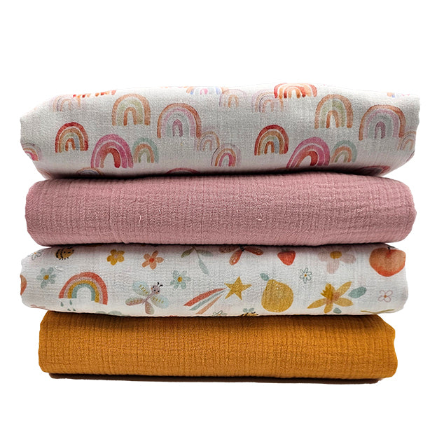 Stoffbox Musselin Regenbogen