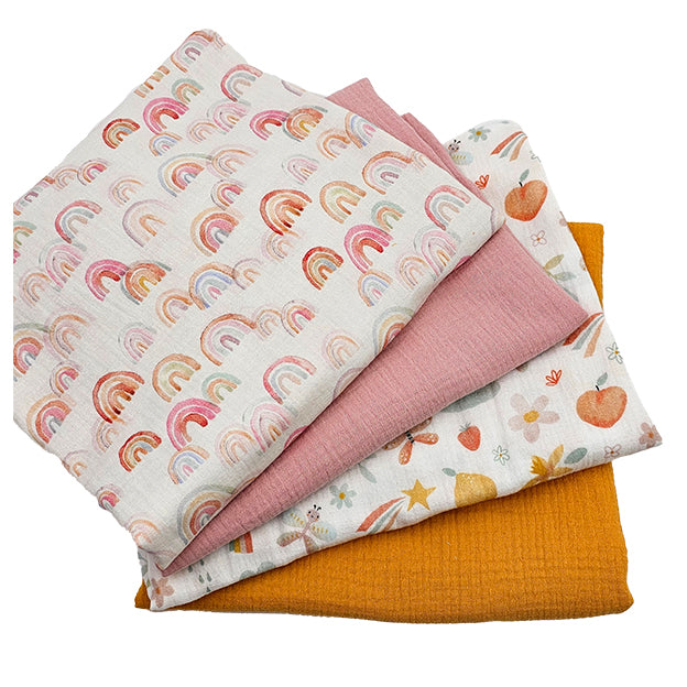 Stoffbox Musselin Regenbogen