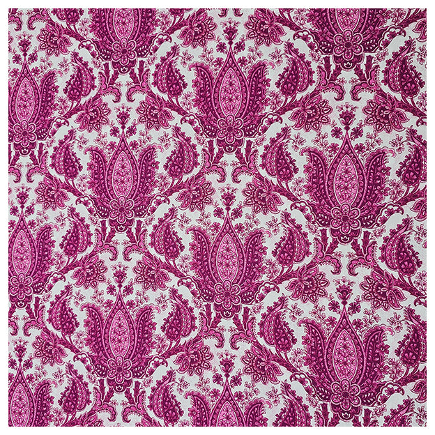 Baumwollsatin Siena Paisley fuchsia
