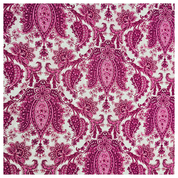 Baumwollsatin Siena Paisley fuchsia