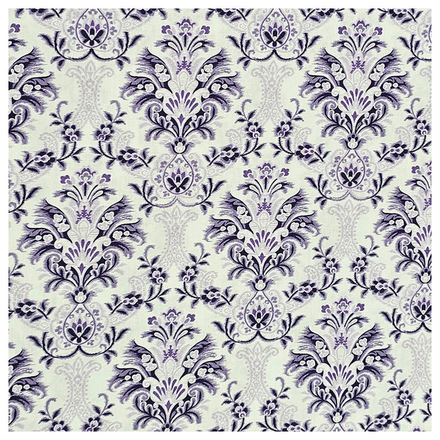 Baumwollsatin Siena Ornamente flieder und lila