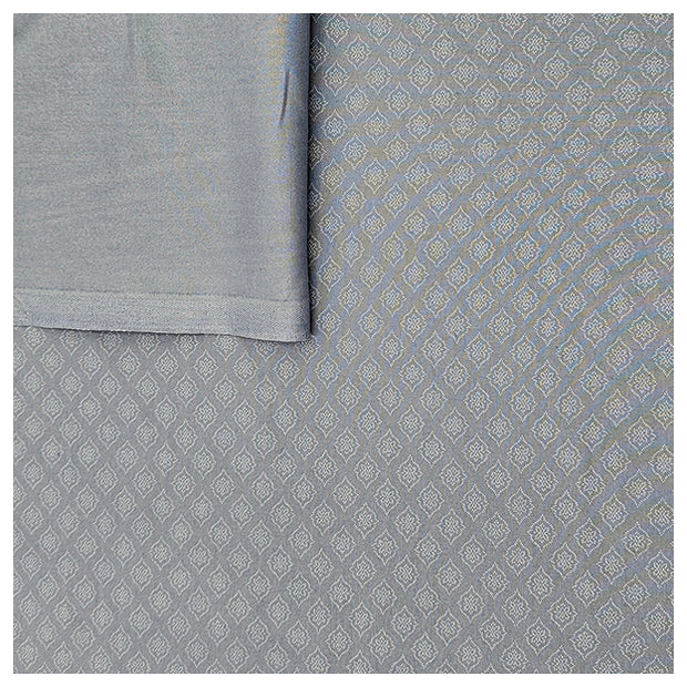 Baumwolle kleine Ornamente Halbdruck in puderblau