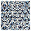 Baumwollsatin Siena kleine Ornamente blau