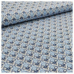 Baumwollsatin Siena kleine Ornamente blau