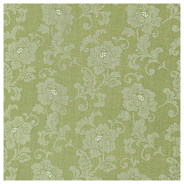 Baumwolle Blumen Halbdruck pistazie und weiß