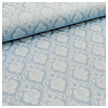 Baumwollsatin Ornamente Halbdruck himmelblau und weiß