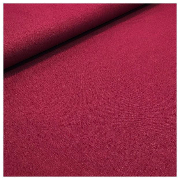 Baumwolle uni bordeaux