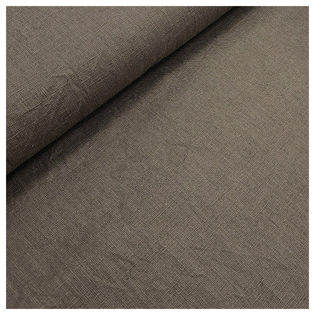 Leinen uni deep taupe
