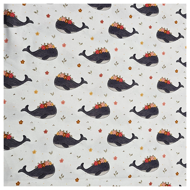 Jersey Wale mit Blümchen