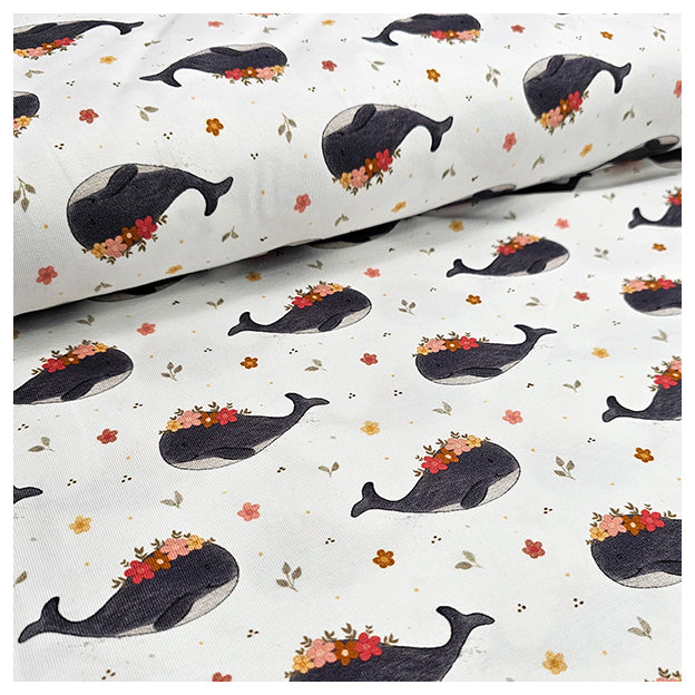 Jersey Wale mit Blümchen