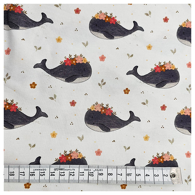 Jersey Wale mit Blümchen