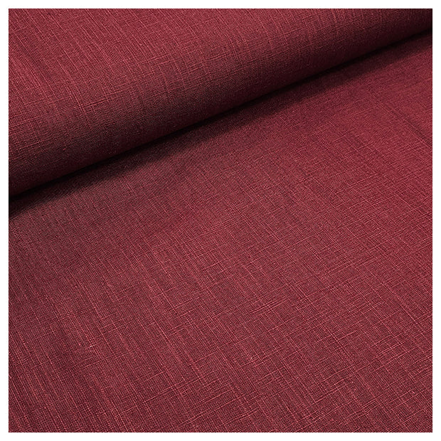 Leinen uni bordeaux