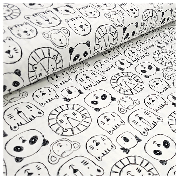 Jersey Löwen und Bären wollweiß Bio