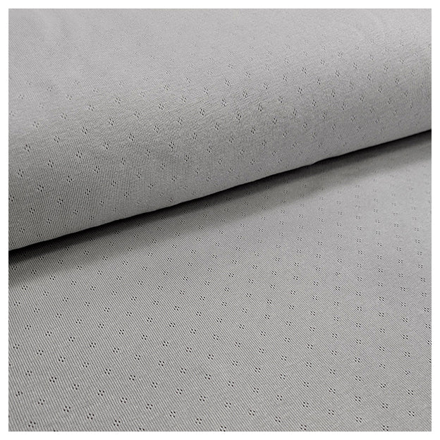 Jersey Ajour uni hellgrau