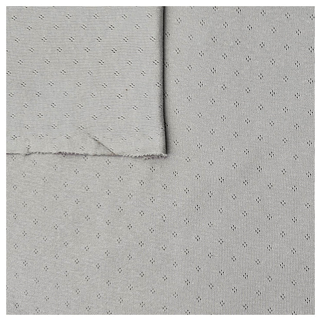 Jersey Ajour uni hellgrau