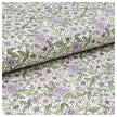 Baumwoll-Popelin Blumen flieder und grün