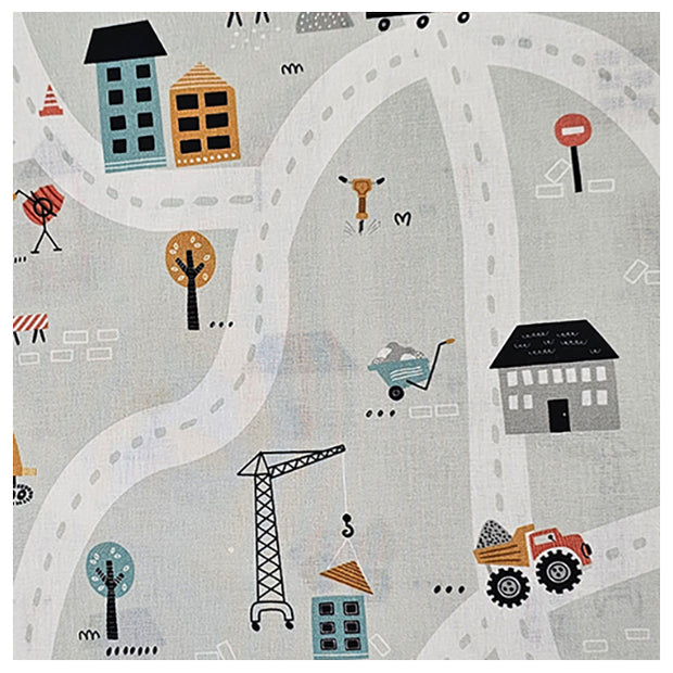 Baumwoll-Popelin Baustelle