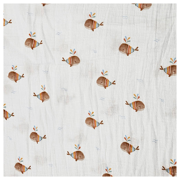 Musselin Digital Wale wollweiß