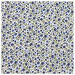 Baumwoll-Popelin Blümchen indigoblau und grün