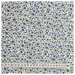Baumwoll-Popelin Blümchen indigoblau und grün