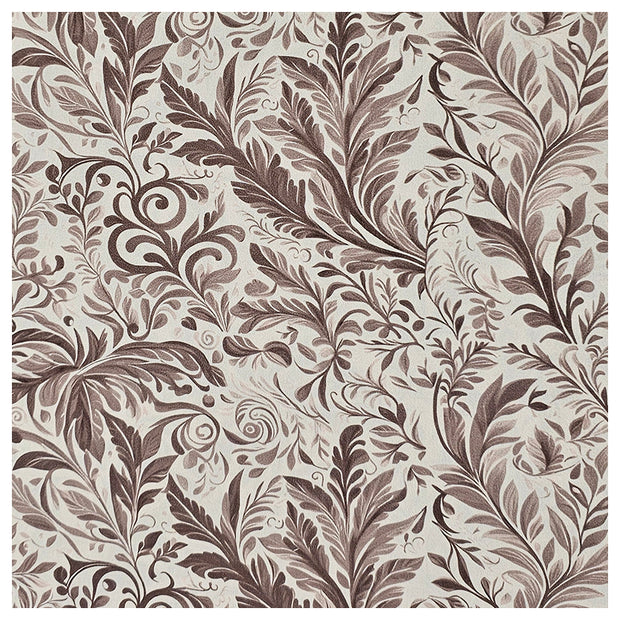 Baumwollsatin Pflanzen beige und braun